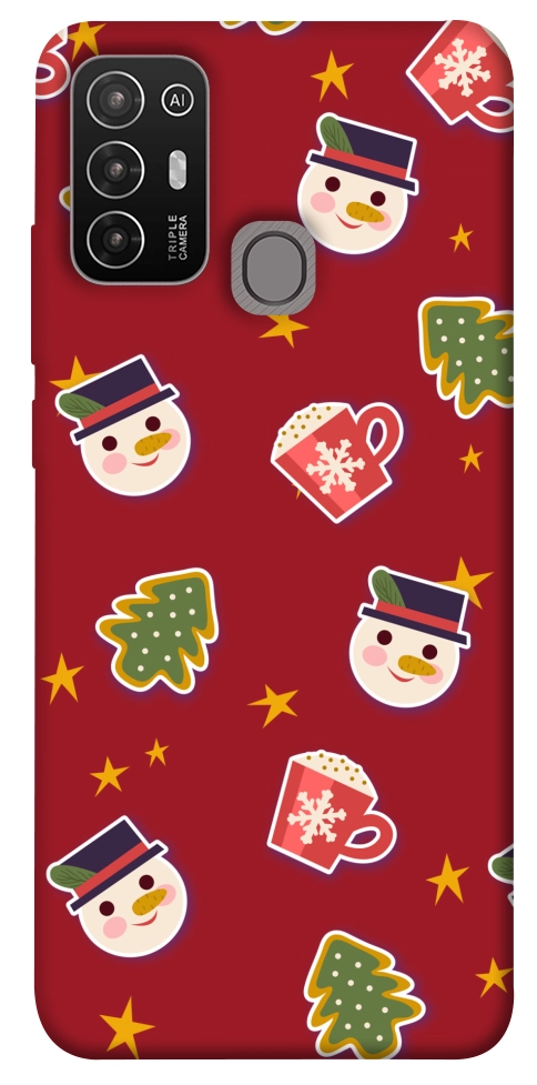 Чехол Christmas pattern для ZTE Blade A52