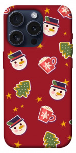 Чехол Christmas pattern для iPhone 15 Pro