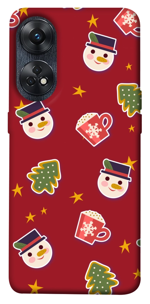 Чохол Christmas pattern для Oppo Reno 8 T 4G