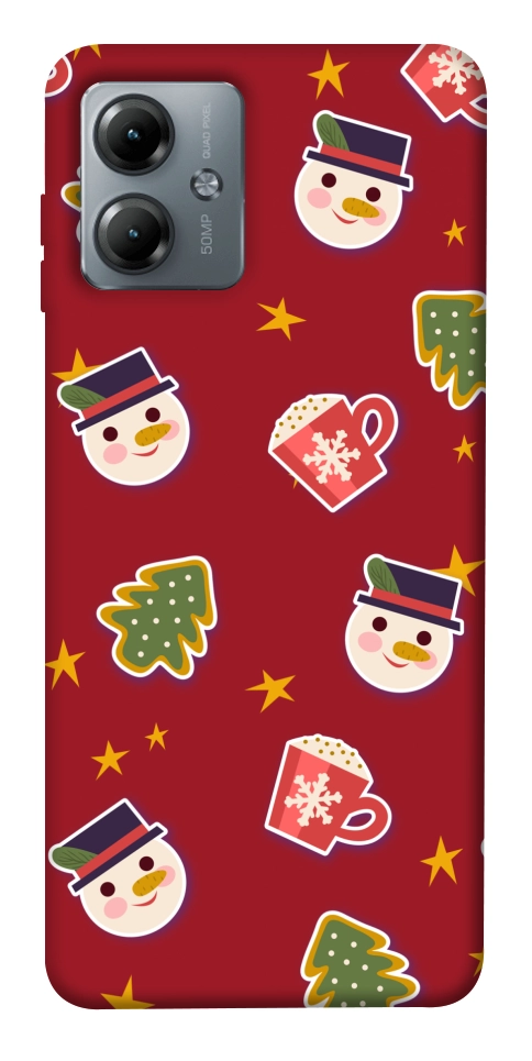 Чехол Christmas pattern для Motorola Moto G14