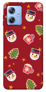 Чехол Christmas pattern для Motorola Moto G84