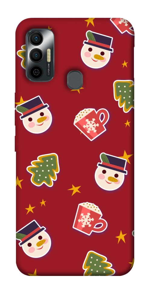 Чехол Christmas pattern для TECNO Spark 7