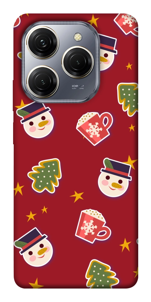 Чохол Christmas pattern для TECNO Spark 20 Pro