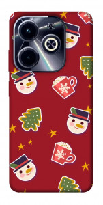 Чехол Christmas pattern для Infinix Hot 40i