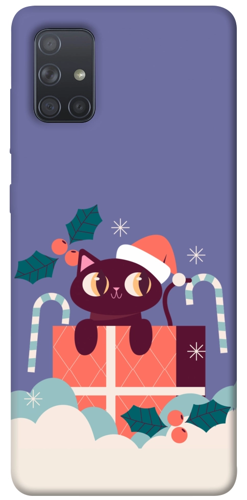 Чохол Christmas cat для Galaxy A71 (2020)