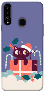 Чехол Christmas cat для Galaxy A20s (2019)