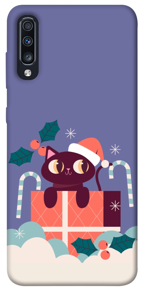 Чохол Christmas cat для Galaxy A70 (2019)