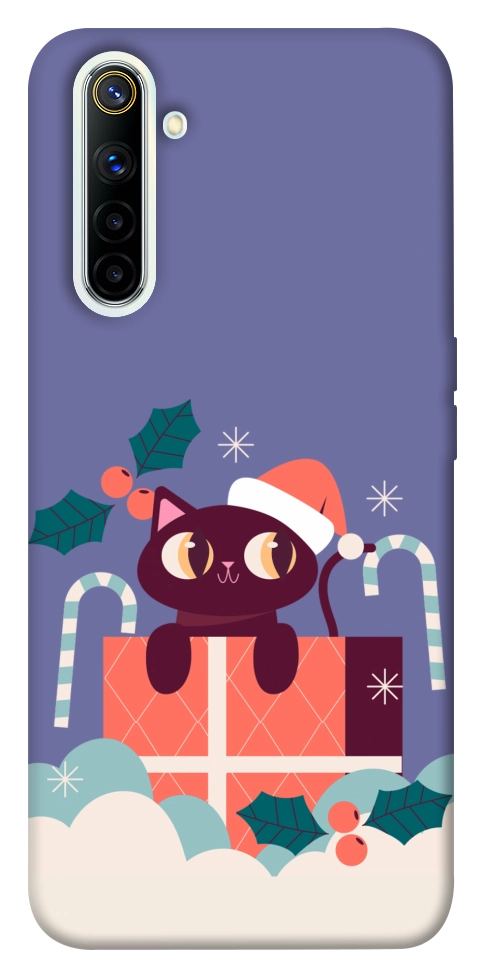 Чохол Christmas cat для Realme 6