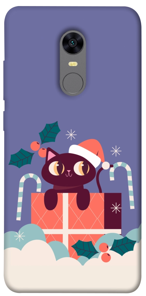 Чохол Christmas cat для Xiaomi Redmi Note 5 (Single Camera)