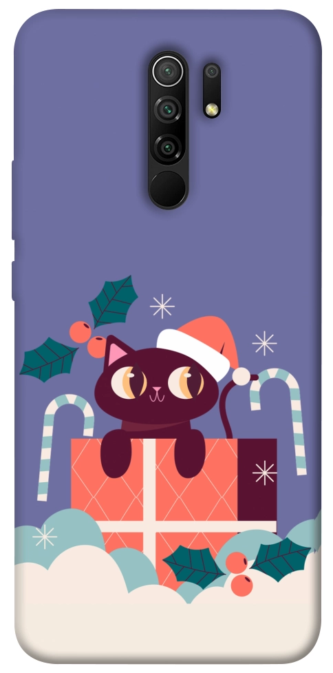 Чохол Christmas cat для Xiaomi Redmi 9