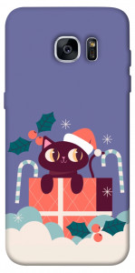 Чехол Christmas cat для Galaxy S7 Edge