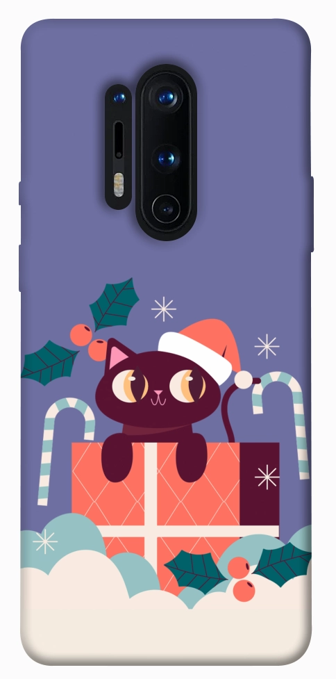 Чохол Christmas cat для OnePlus 8 Pro