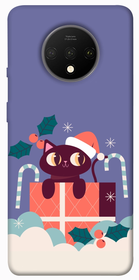 Чохол Christmas cat для OnePlus 7T