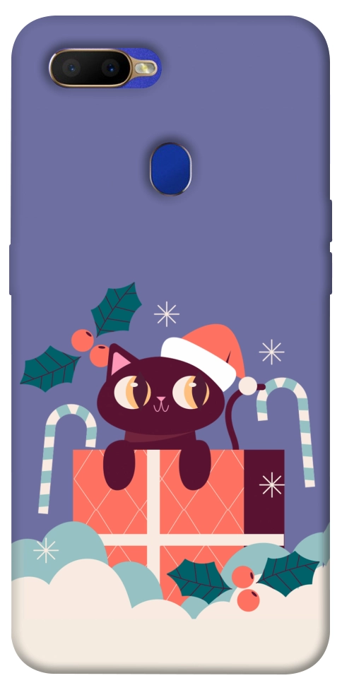 Чохол Christmas cat для Oppo A5s