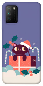 Чохол Christmas cat для Xiaomi Poco M3