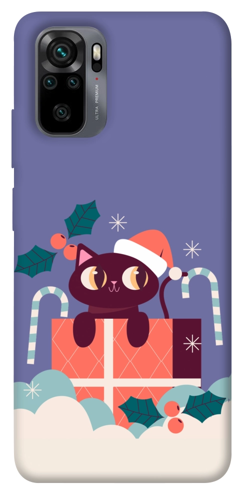 Чохол Christmas cat для Xiaomi Redmi Note 10