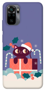 Чохол Christmas cat для Xiaomi Redmi Note 10