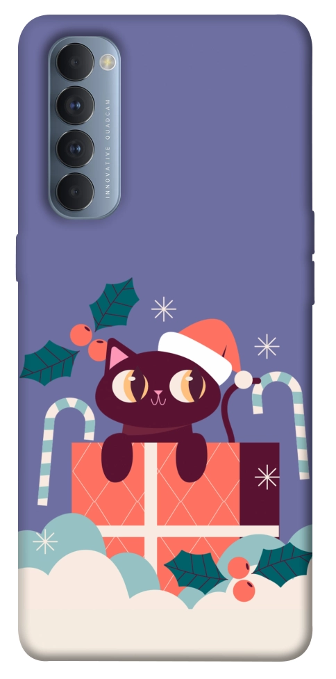 Чехол Christmas cat для Oppo Reno 4 Pro