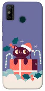 Чохол Christmas cat для TECNO Spark 6 Go