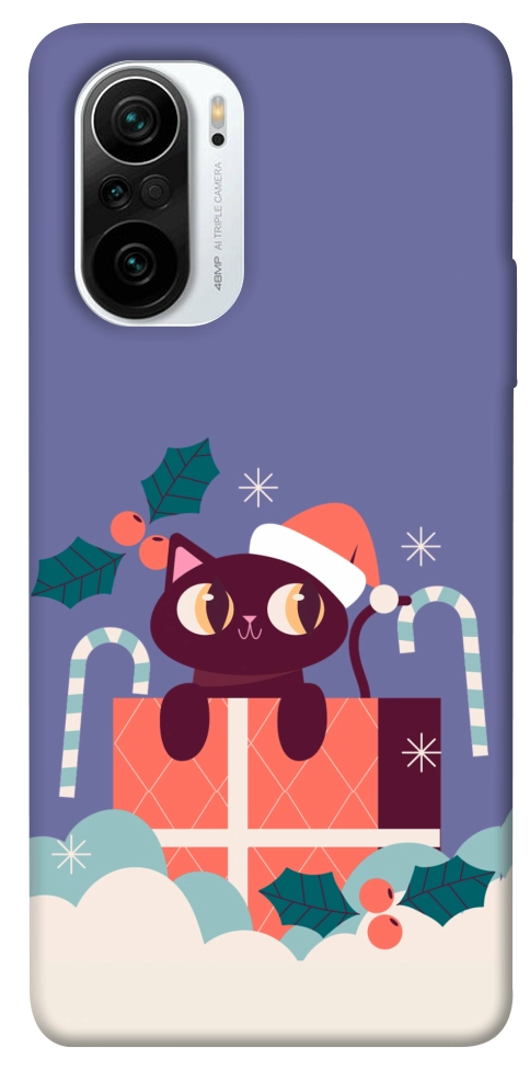 Чохол Christmas cat для Xiaomi Redmi K40