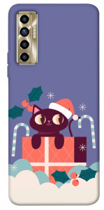 Чохол Christmas cat для TECNO Camon 17P