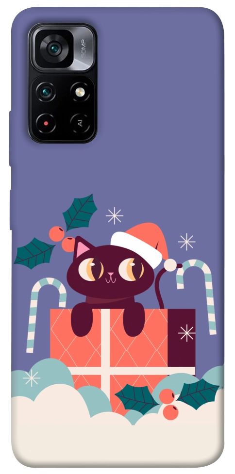 Чохол Christmas cat для Xiaomi Poco M4 Pro 5G