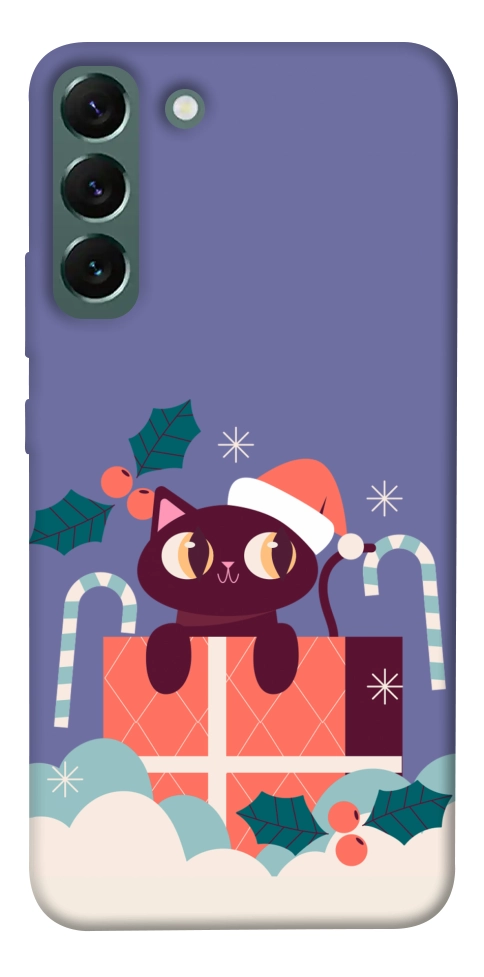 Чохол Christmas cat для Galaxy S22+