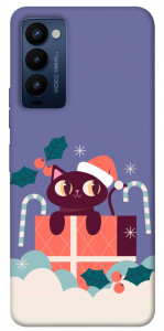 Чохол Christmas cat для TECNO Camon 18