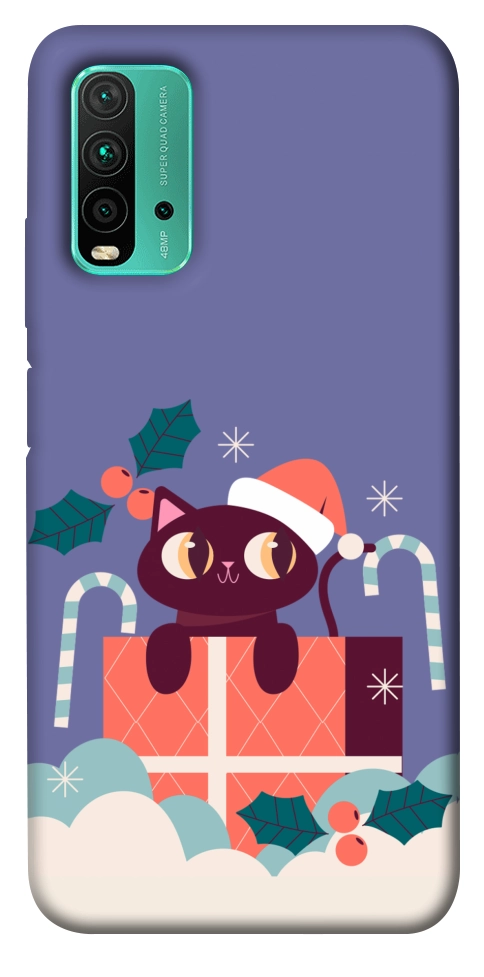 Чохол Christmas cat для Xiaomi Redmi Note 9 4G