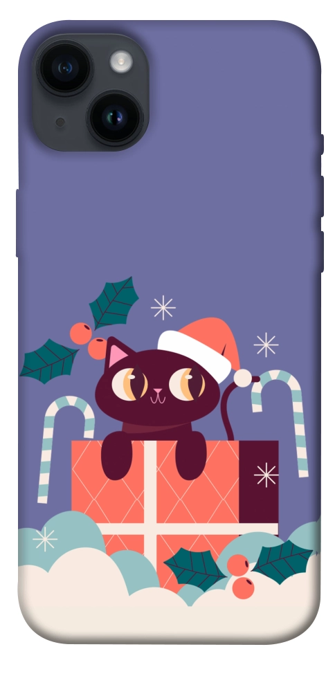 Чохол Christmas cat для iPhone 14 Plus