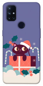 Чохол Christmas cat для OnePlus Nord N10 5G