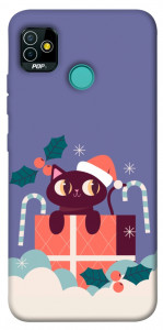 Чохол Christmas cat для TECNO Pop 5