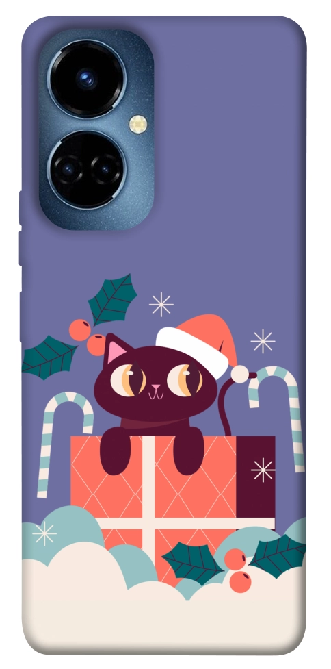 Чохол Christmas cat для TECNO Camon 19 (CI6n)