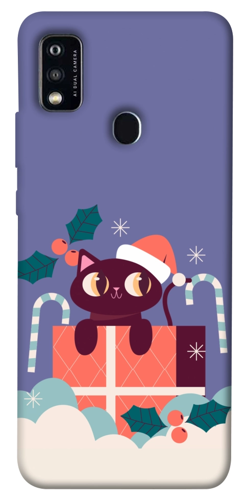 Чохол Christmas cat для ZTE Blade A51