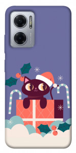 Чохол Christmas cat для Xiaomi Redmi Note 11E