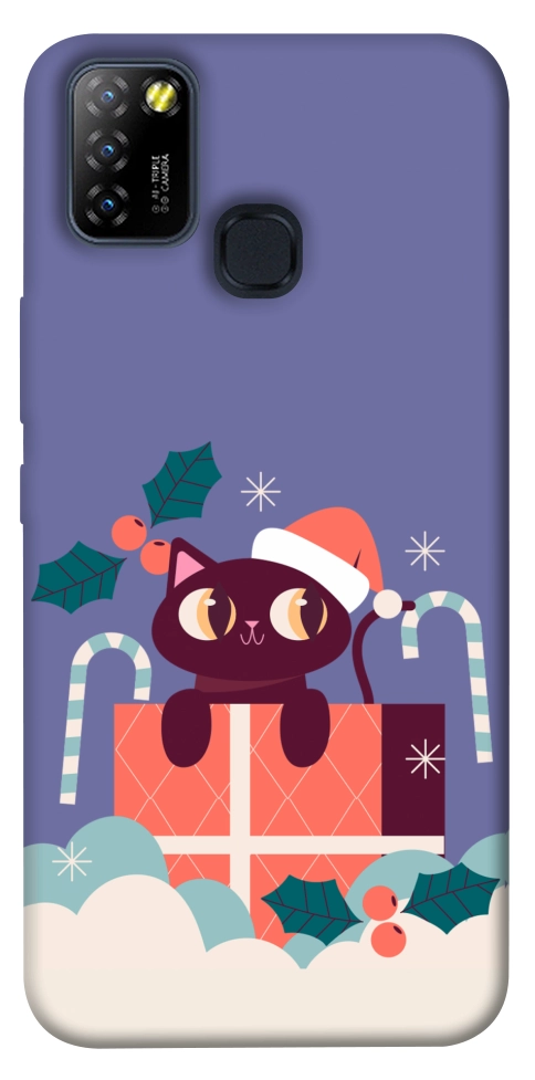 Чехол Christmas cat для Infinix Hot 10 Lite