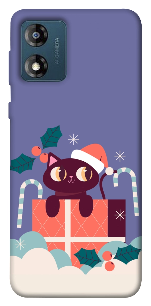 Чехол Christmas cat для Motorola Moto E13