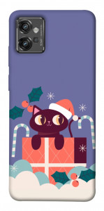 Чохол Christmas cat для Motorola Moto G32