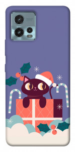 Чехол Christmas cat для Motorola Moto G72