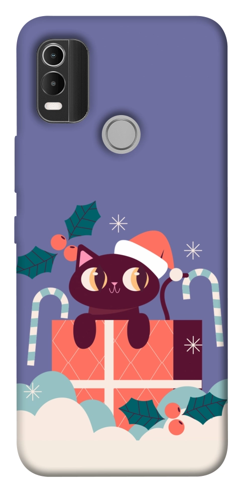 Чехол Christmas cat для Nokia C21 Plus