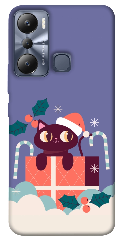 Чехол Christmas cat для Infinix Hot 20i