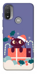 Чехол Christmas cat для Мotorola Moto E20