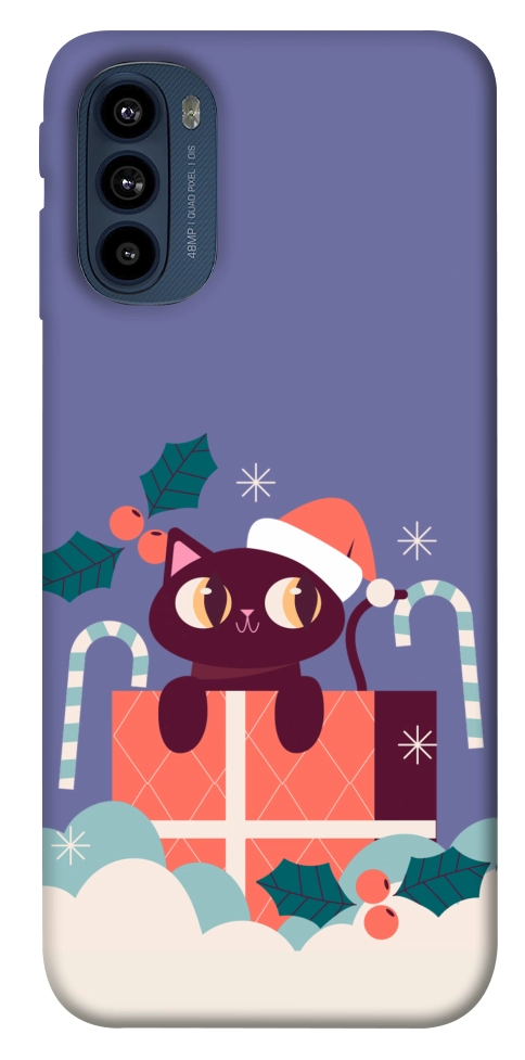 Чохол Christmas cat для Motorola Moto G41