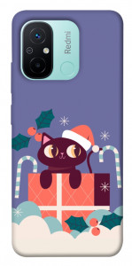 Чохол Christmas cat для Xiaomi Redmi 12C