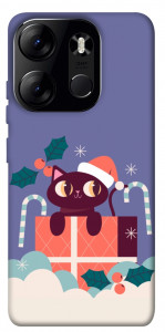 Чохол Christmas cat для Tecno Spark Go 2023