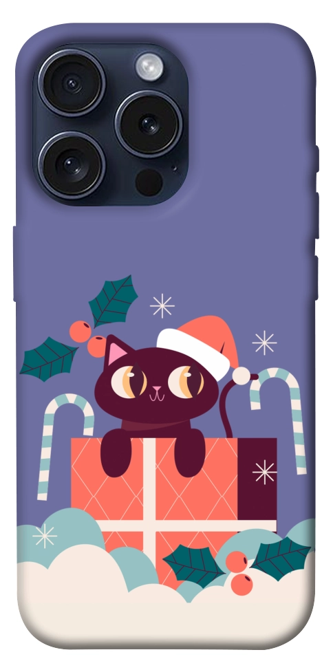 Чехол Christmas cat для iPhone 15 Pro