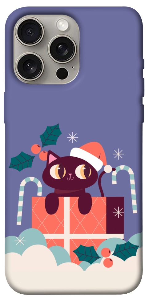 Чохол Christmas cat для iPhone 15 Pro Max