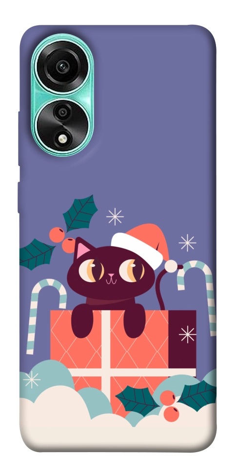 Чохол Christmas cat для Oppo A78 4G