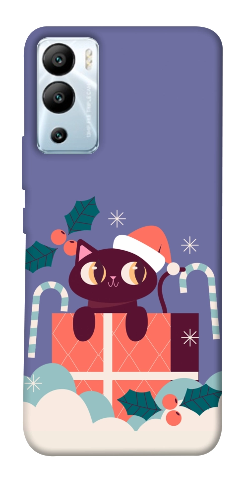 Чехол Christmas cat для Infinix Hot 12i