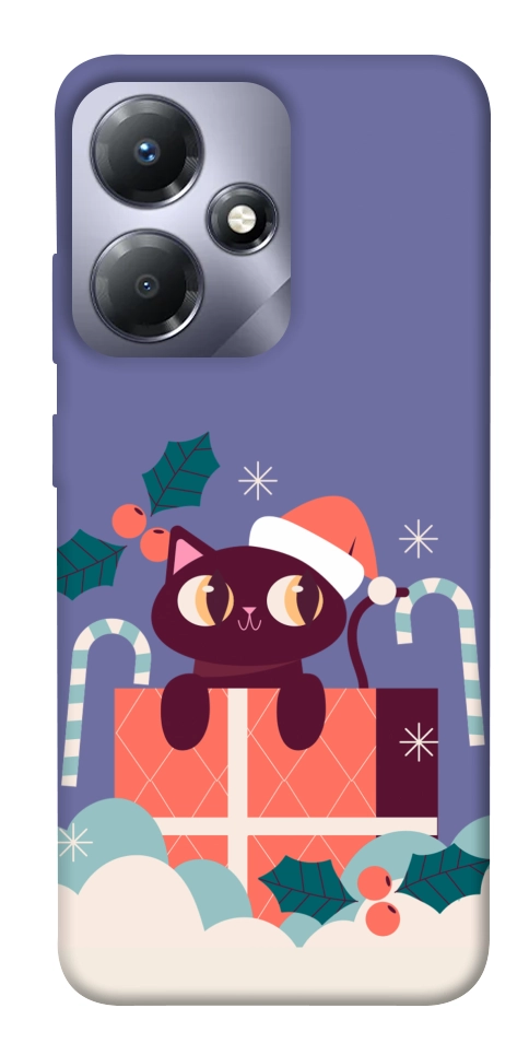 Чехол Christmas cat для Infinix Hot 30i